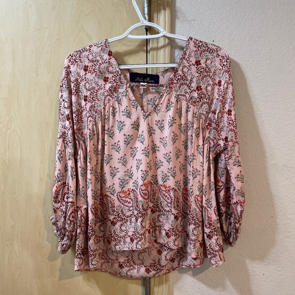 Women Medium Beautiful Spring Boho Blouse Flirty Romantic Peasant Style